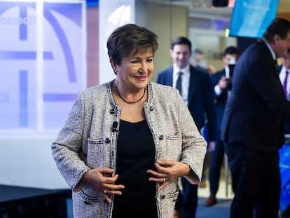 La directora gerente del Fondo Monetario Internacional (FMI), Kristalina Georgieva, el pasado jueves en Washington.