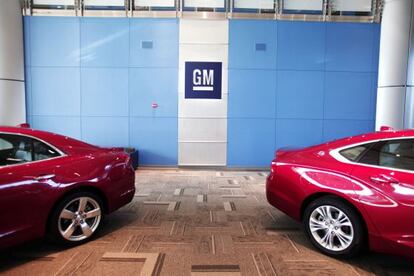 Coches en el centro técnico de General Motors