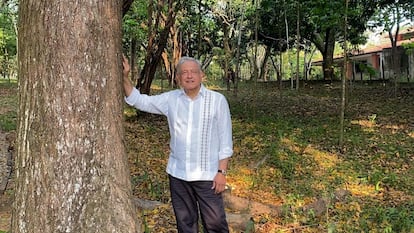 López Obrador, en su finca en Chiapas (sur de México).