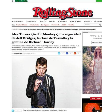 La foto publicada originalmente por Alberto Van Stokkum en Rolling Stone.