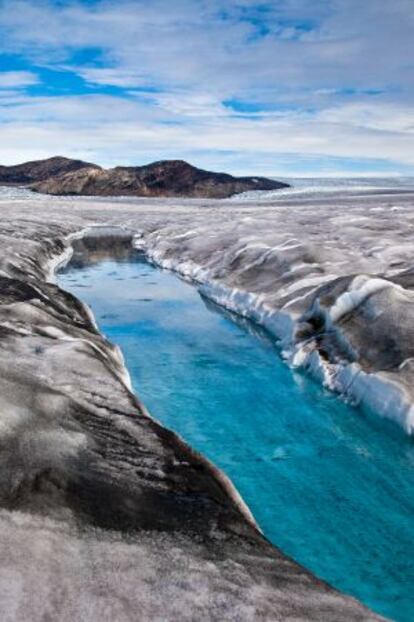 Um glaciar da Groenlândia.