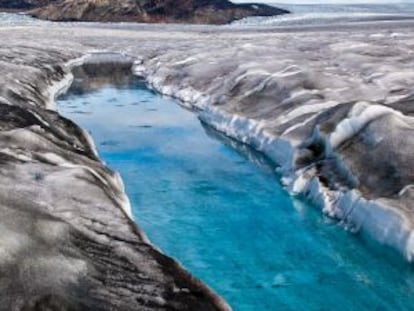 Um glaciar da Groenlândia.