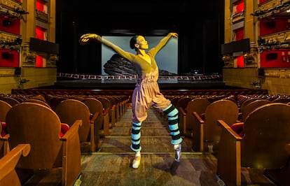 La bailarina Nikisha Fogo, durante un ensayo la semana pasada en el Teatro Real de Madrid.