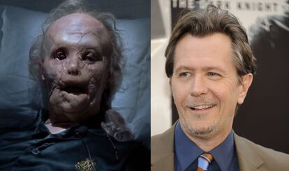 Gary Oldman se pasó cada uno de los días del rodaje de 'Hannibal' (2001) seis horas en maquillaje y siete aguantando el peso de este maquillaje que le dejó totalmente irreconocible.