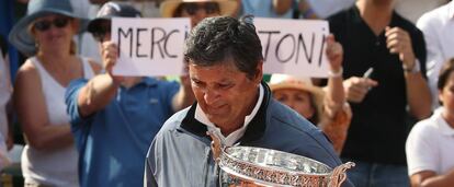 Toni Nadal en el Roland Garros de 2017 (París).