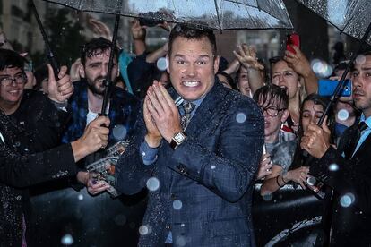 El actor Chris Pratt en el estreno en Madrid de la película de J.A. Bayona 'Jurassic World: El reino caído'.