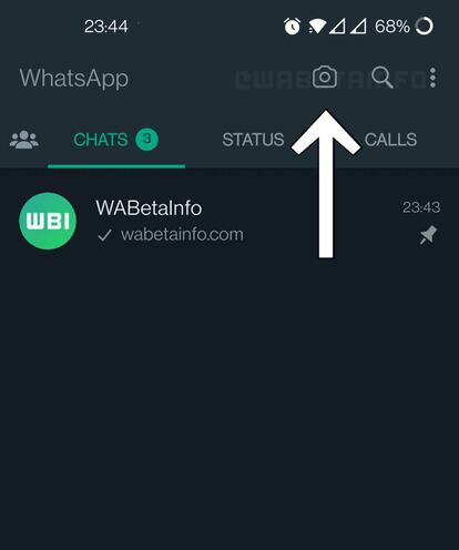 Botón camara WhatsApp