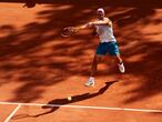 PARIS, FRANCE - MAY 29: Rafael Nadal of Spain plays a forehand  while training in preparation for the 2021 French Open Tennis Tournament at Roland Garros on May 29th 2021 in Paris, France.  (Photo by Clive Brunskill/Getty Images)