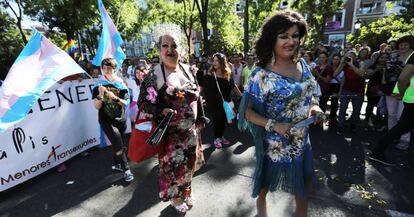Participants at the Word Pride Madrid 2017 parade.