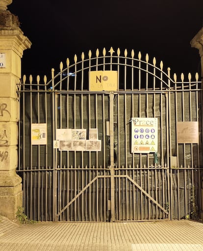 Entrada del jardín del Posío, en una imagen reciente.