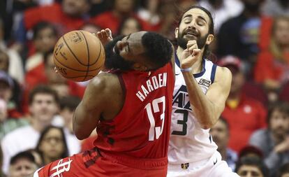 James Harden y Ricky Rubio.