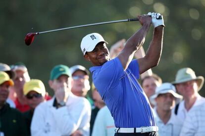 Tiger, entrenándose en Augusta.