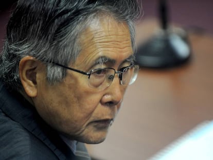 Alberto Fujimori durante un juicio en 2009. 
