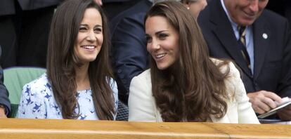 Pippa y Kate Middleton, en Wimbledon.