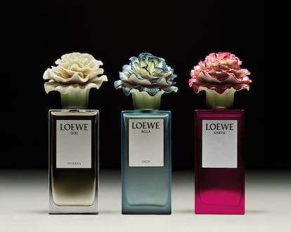 Perfumes decorados por Lladró para Loewe. 