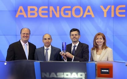 C&uacute;pula de Abenga Yield el d&iacute;a de su debut en el Nasdaq. 