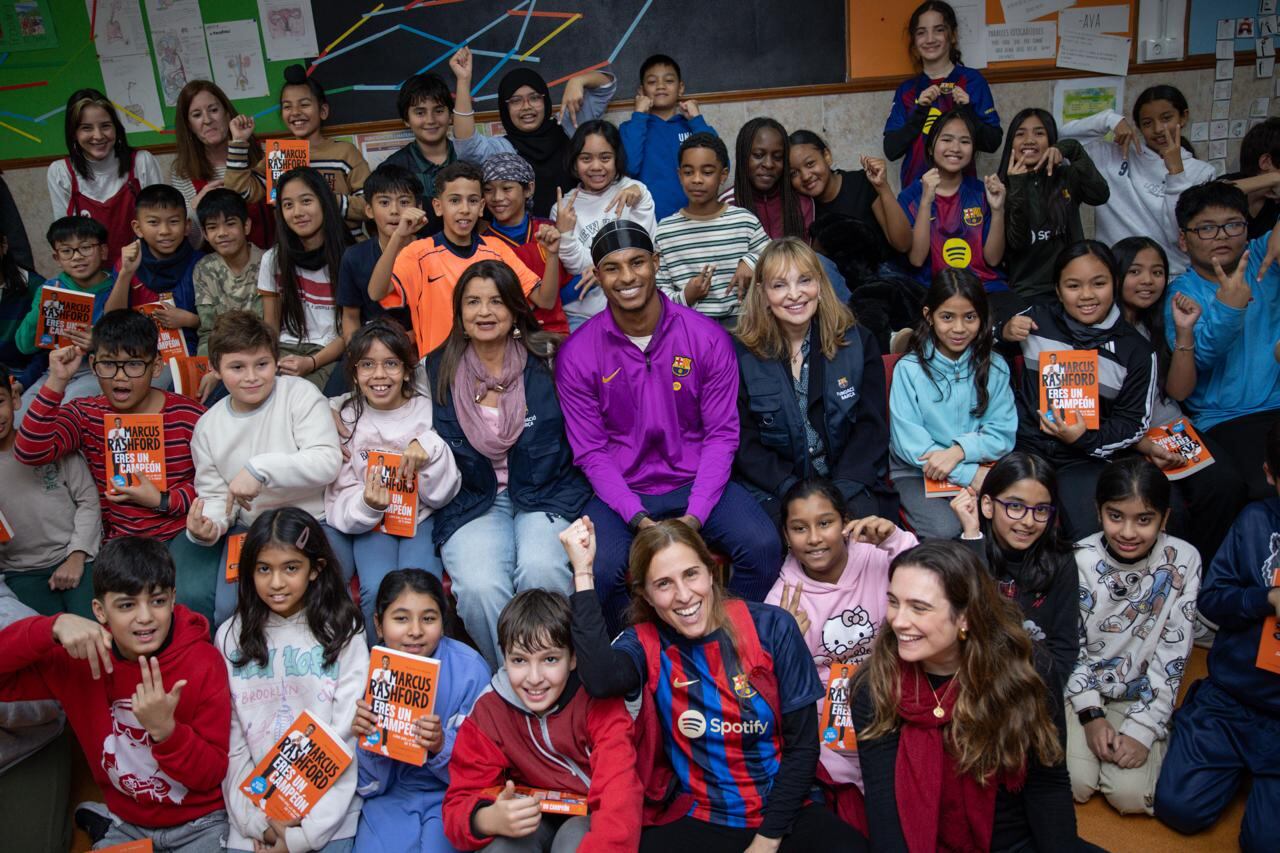 Visita Rashford a la Fundacio Barça. FC Barcelona.