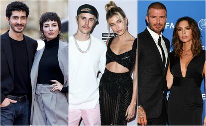 Chino Darín, Úrsula Corberó, Justin Bieber, Hailey Baldwin, David Beckham y Victoria Beckham.