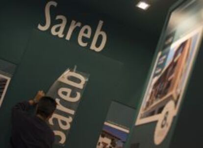 El stand de Sareb en una feria inmobiliaria. 