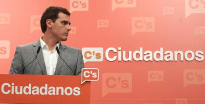 El l&iacute;der de Ciudadanos, Albert Rivera, el pasado s&aacute;bado. 