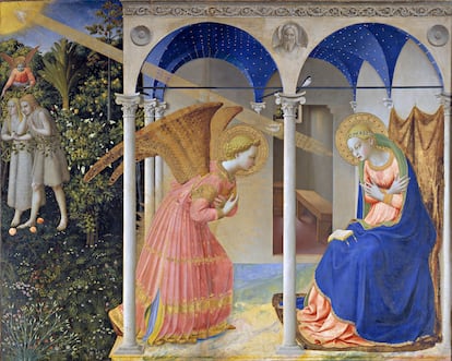 La Anunciación (hacia 1426), de Fra Angelico, en el Museo del Prado.