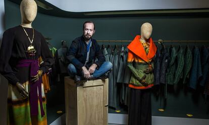 El modisto Jan Taminiau, en su tienda de Madrid.