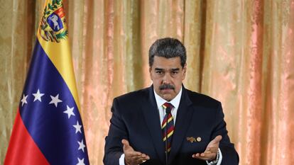 Nicolás Maduro, durante un acto este miércoles en Caracas.