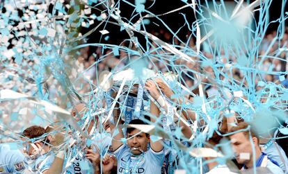  Aguero celebra la victoria