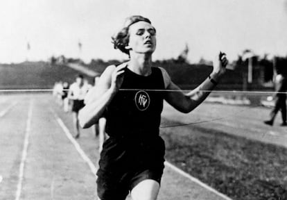 La alemana Lina Radke, en los Juegos de Amsterdam 1928. GETTY