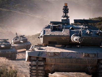 Tanques Leopard del Ejército de Tierra en 2016.