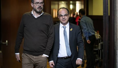 Jordi Turull, este jueves en el Parlament.