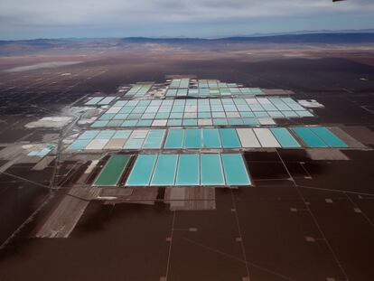 La operación de minería de litio de SQM en Atacama (Chile), en enero de 2023.