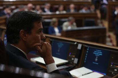 Pedro Sánchez en el Congreso de los Diputados.