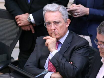 &Aacute;lvaro Uribe, en el Senado. 