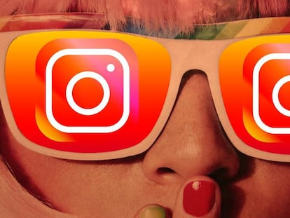Logo de Instagram en unas gafas