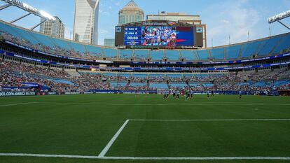 El estadio vacío durante el partido entre Canadá y Uruguay en el Bank of America Stadium, en Carolina del Norte, el 13 de julio.