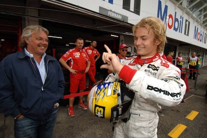 Nico Rosberg junto a su padre, Keke Rosberg, imagen sin fechar. 