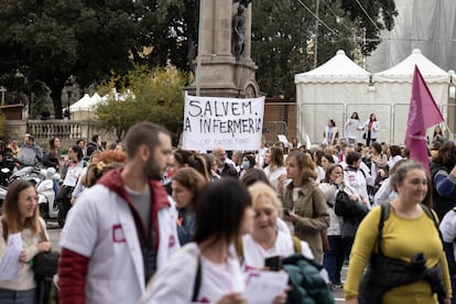 Protesta de las enfermeras de Cataluña