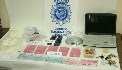 La droga incautada por la Policía Nacional.