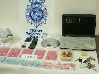 La droga incautada por la Polic&iacute;a Nacional. 