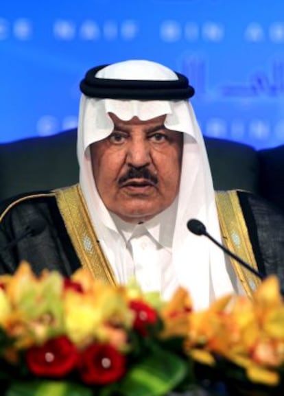 Nayef bin Abdelaziz, príncipe heredero del trono saudí, en 2011.