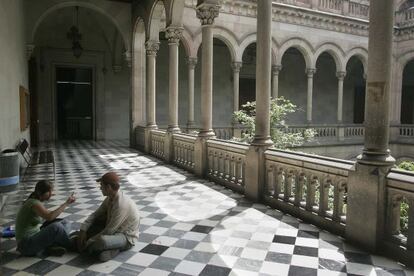 Patio de la Universidad de Barcelona.