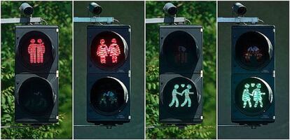 Traffic lights in Vienna, which spearheaded the initiative in 2015.