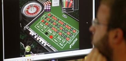 An online user ponders the roulette game offered by Betfair online.