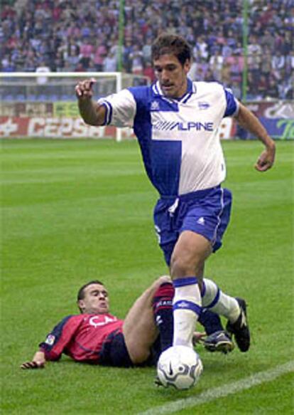 Óscar Tellez, en un partido contra Osasuna.