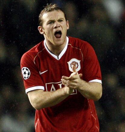 Rooney, durante un encuentro con el Manchester United.