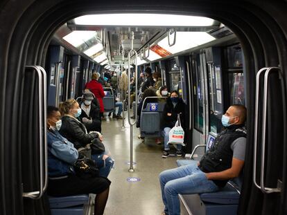 Un vagón del metro de París, el pasado mayo.