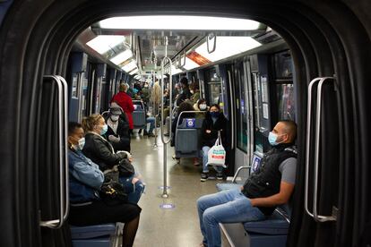 Un vagón del metro de París, el pasado mayo.