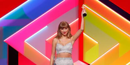 Taylor Swift, en la ceremonia de los premios Brit de la música el pasado 11 de mayo.