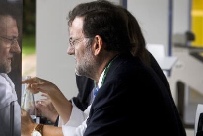 Mariano Rajoy, durante su visita al Círculo de Economía en Sitges.
